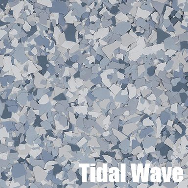 Blue and gray speckled pattern, "Tidal Wave".