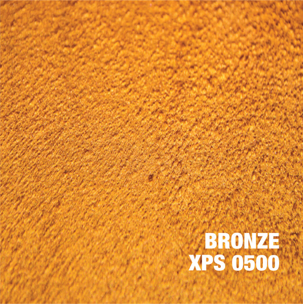 Bronze textured surface with label "XPS 0500".