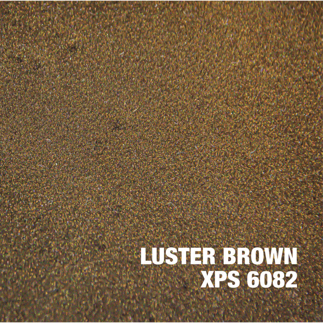 Brown textured surface, labeled "Luster Brown XPS 6082".