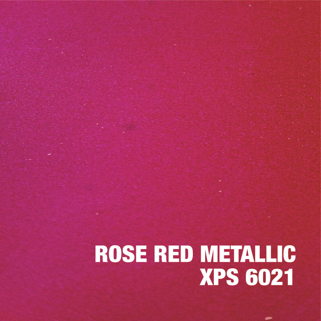 Rose red metallic color sample XPS 6021.