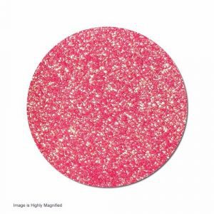 Pink glittery circle, highly magnified texture.