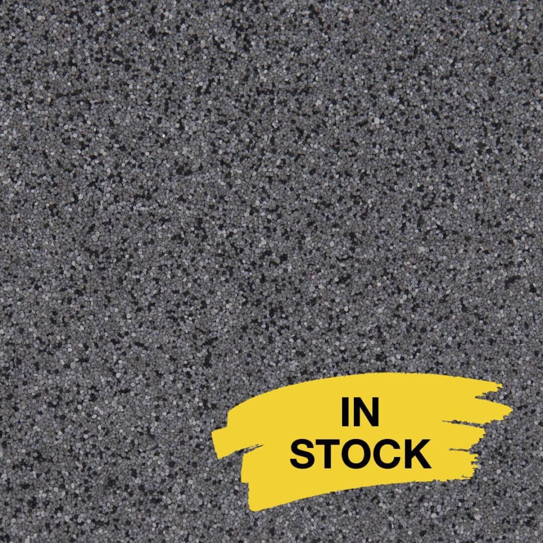 Gray granite texture with "In Stock" label.