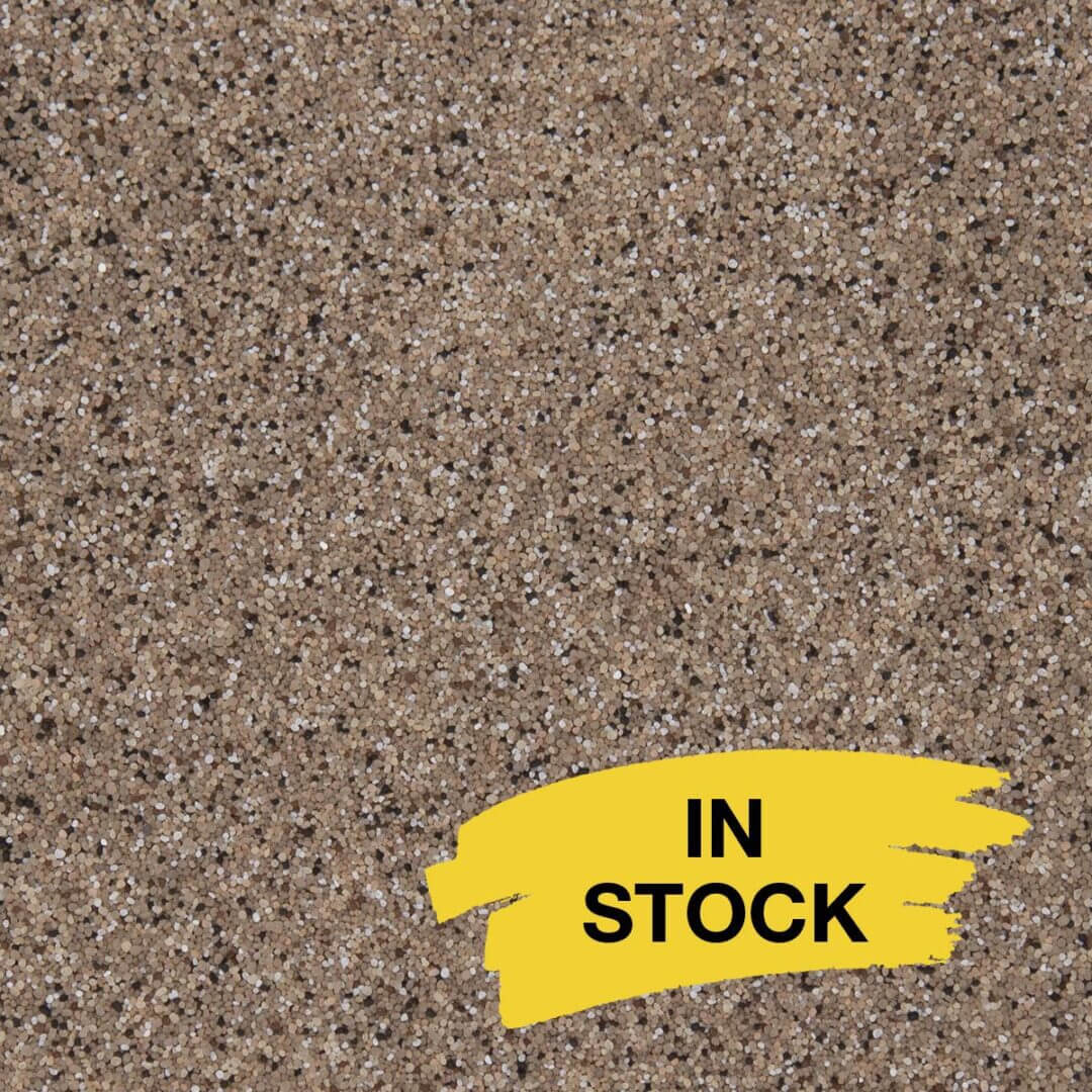Speckled granite texture with "In Stock" label.