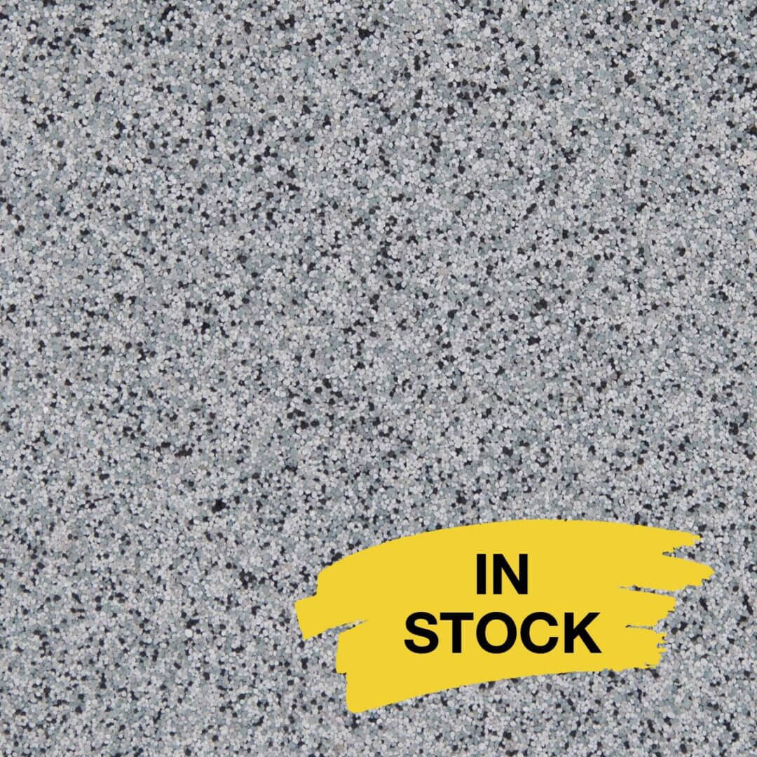Gray speckled texture with "In Stock" label.