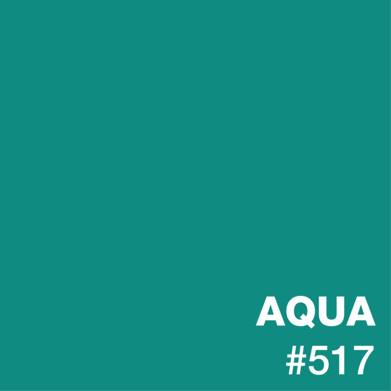 Aqua color swatch with label and number.