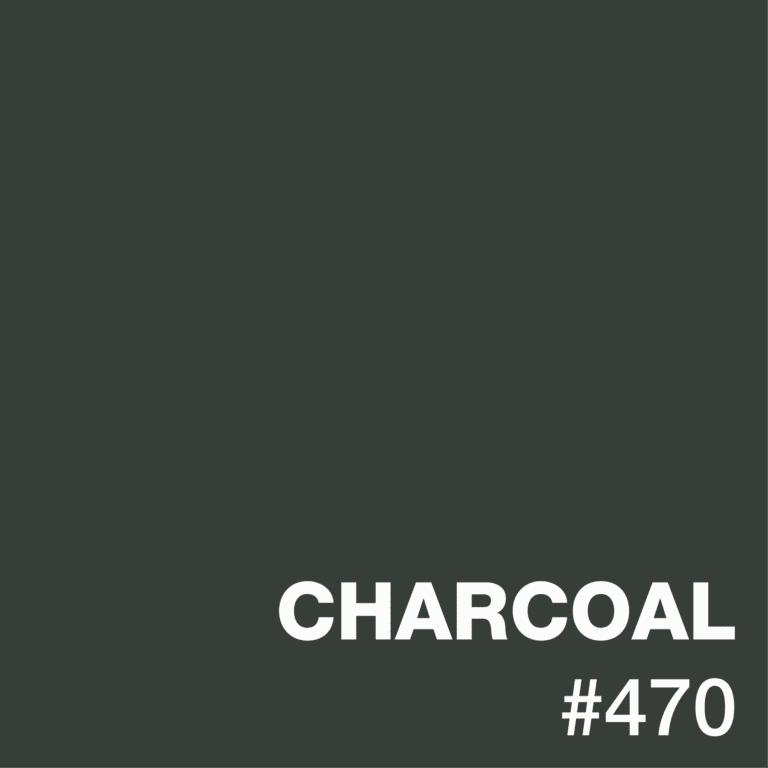 Charcoal color swatch with label.