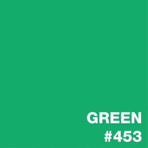 Solid green color sample with text.