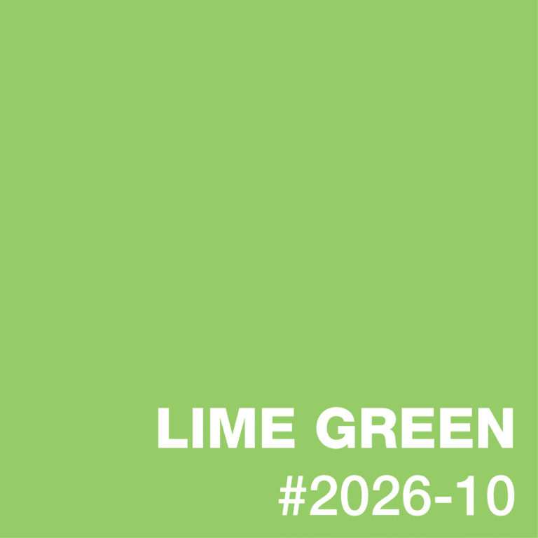 Lime green color sample with code.