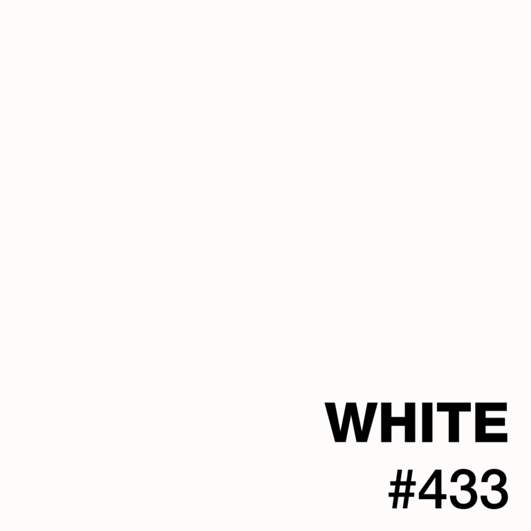 White color swatch with label and number.